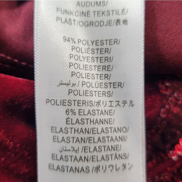 NWT Adrianna Papell Velvet Sequin Sheath Dress in Garnet - Picture 11 of 13